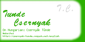 tunde csernyak business card