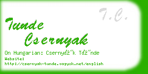 tunde csernyak business card